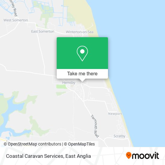 Coastal Caravan Services map