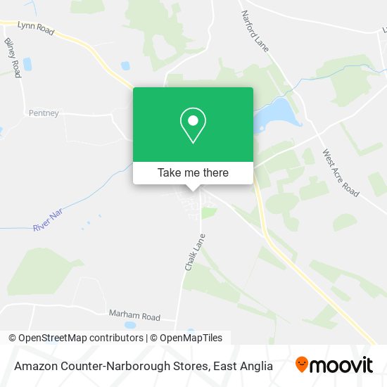 Amazon Counter-Narborough Stores map