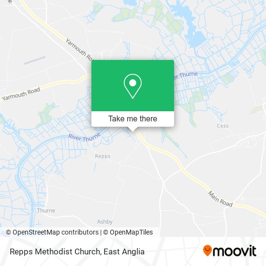 Repps Methodist Church map