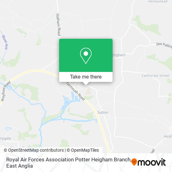 Royal Air Forces Association Potter Heigham Branch map