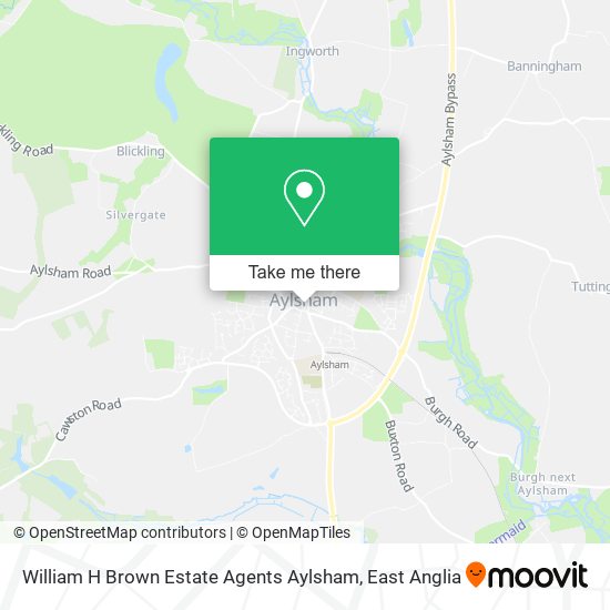 William H Brown Estate Agents Aylsham map