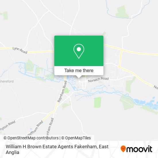 William H Brown Estate Agents Fakenham map