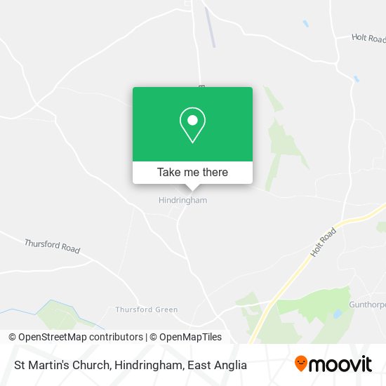 St Martin's Church, Hindringham map