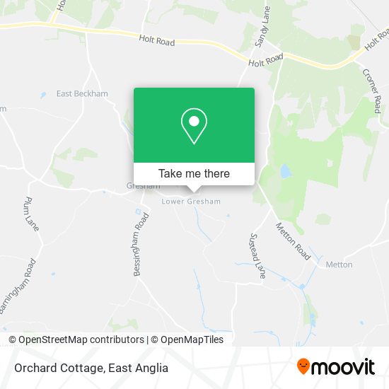 Orchard Cottage map