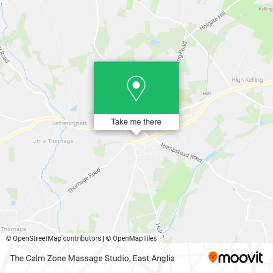 The Calm Zone Massage Studio map