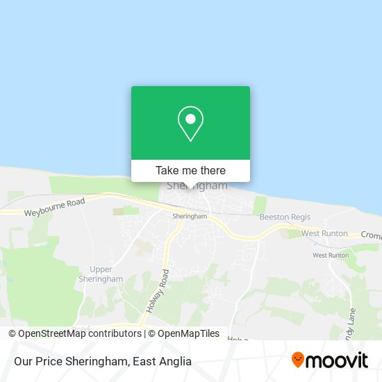 Our Price Sheringham map