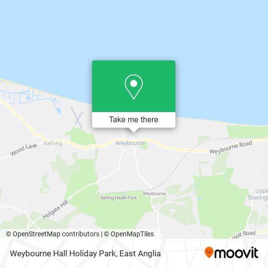 Weybourne Hall Holiday Park map