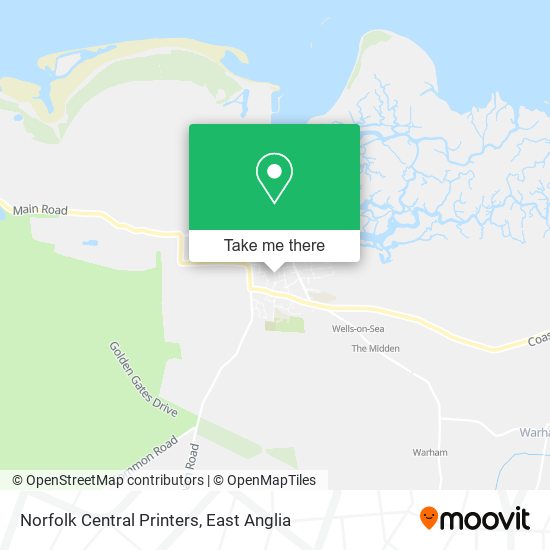 Norfolk Central Printers map
