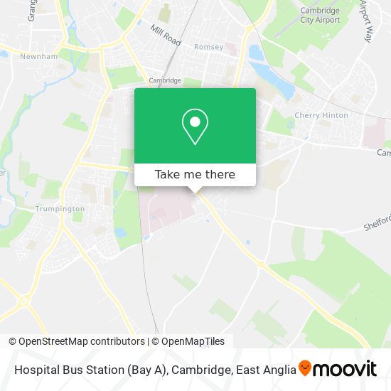 Hospital Bus Station (Bay A), Cambridge map