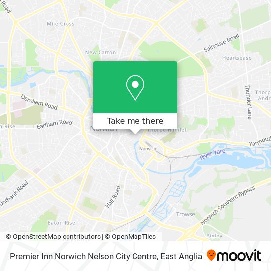 Premier Inn Norwich Nelson City Centre map