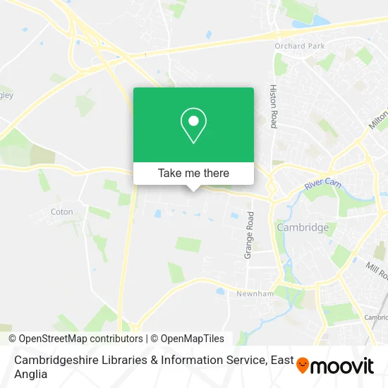 Cambridgeshire Libraries & Information Service map