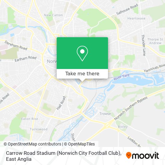 Carrow Road Stadium (Norwich City Football Club) map