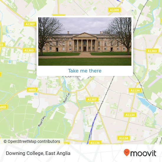 Downing College map