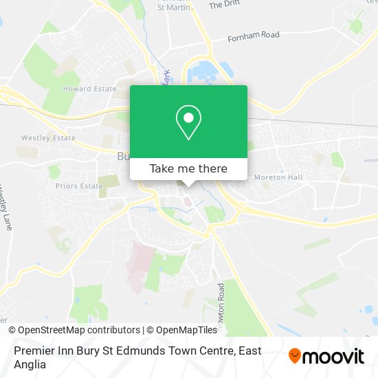 Premier Inn Bury St Edmunds Town Centre map