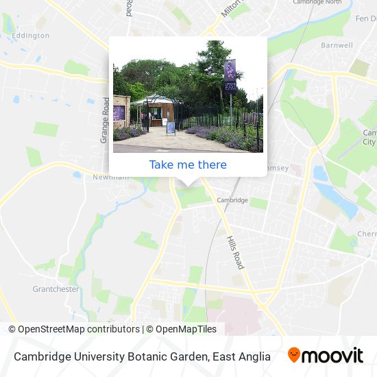 Cambridge University Botanic Garden map