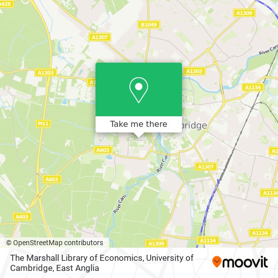 The Marshall Library of Economics, University of Cambridge map