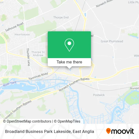 Broadland Business Park Lakeside map
