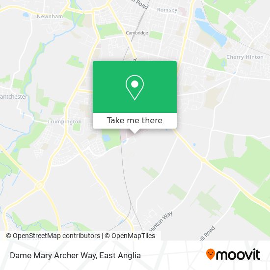 Dame Mary Archer Way map