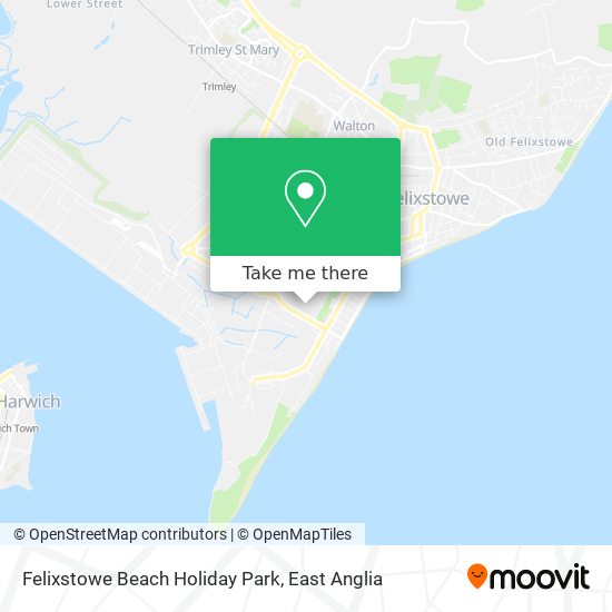 Felixstowe Beach Holiday Park map