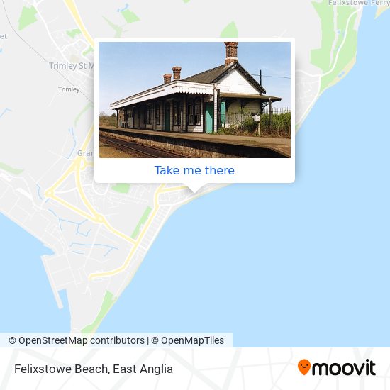 Felixstowe Beach map