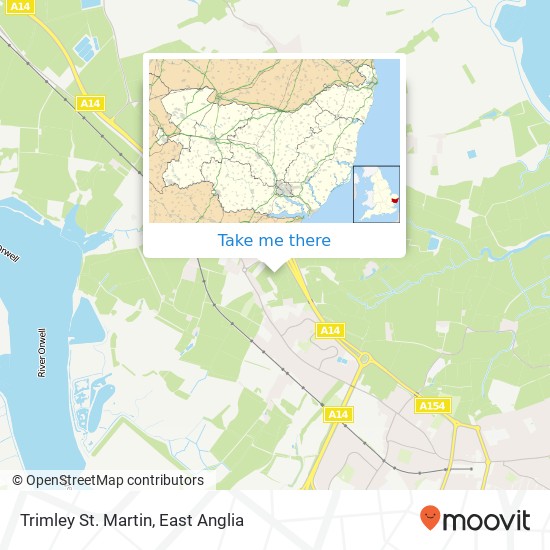 Trimley St. Martin map