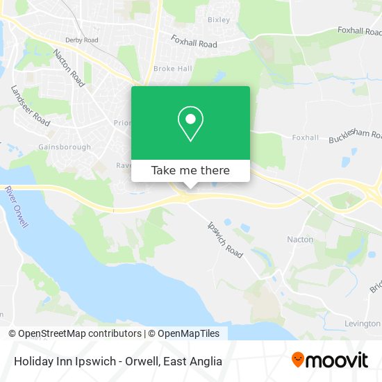 Holiday Inn Ipswich - Orwell map