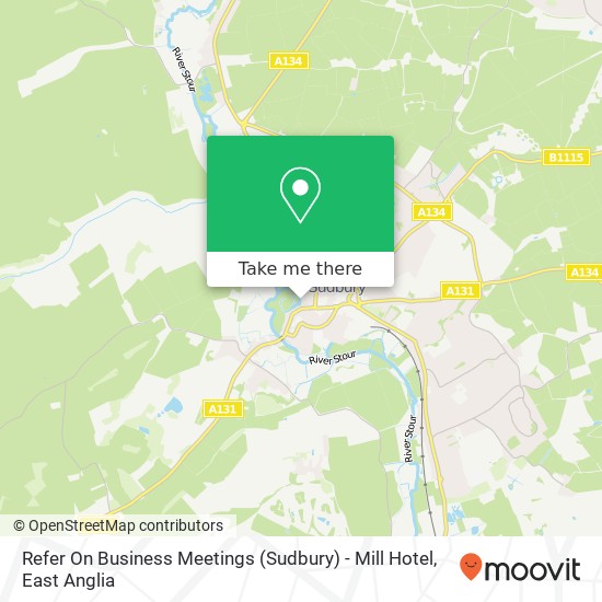 Refer On Business Meetings (Sudbury) - Mill Hotel map