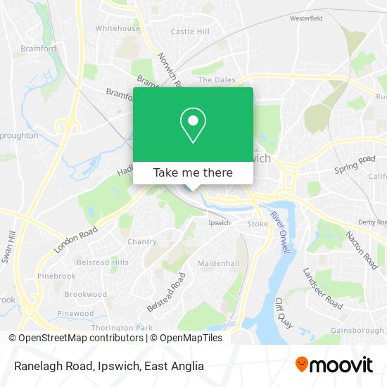Ranelagh Road, Ipswich map