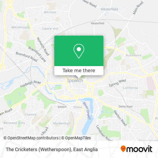 The Cricketers (Wetherspoon) map