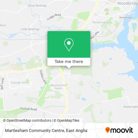 Martlesham Community Centre map