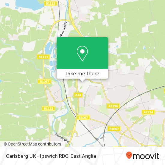 Carlsberg UK - Ipswich RDC map