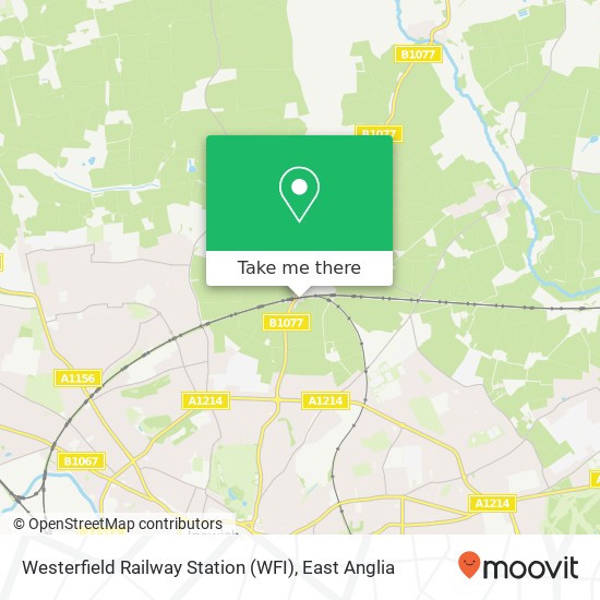 Westerfield Railway Station (WFI) map