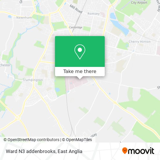 Ward N3 addenbrooks map