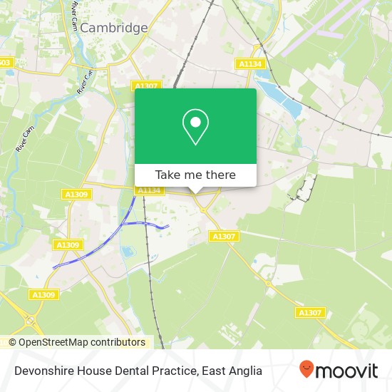 Devonshire House Dental Practice map