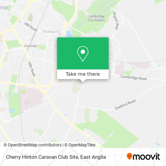 Cherry Hinton Caravan Club Site map
