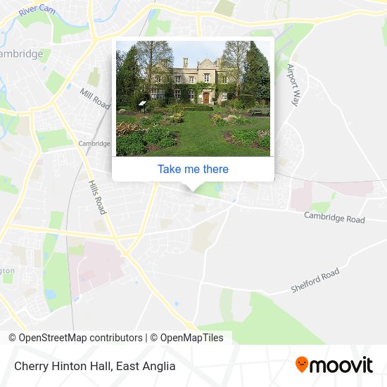 How to get to Cherry Hinton Hall in Cambridge by bus or train?