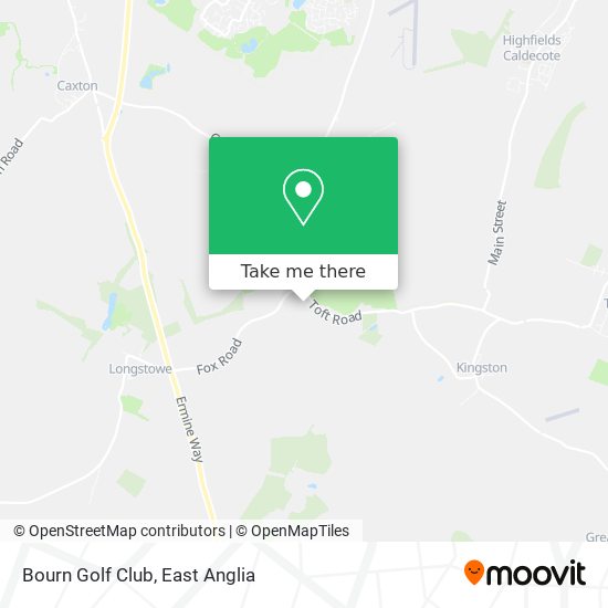 Bourn Golf Club map