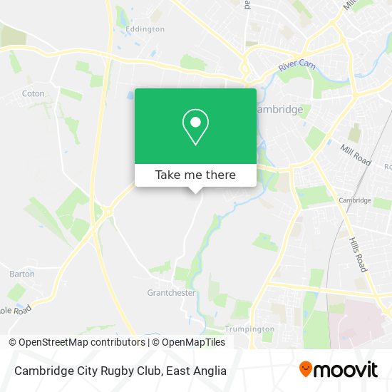 Cambridge City Rugby Club map