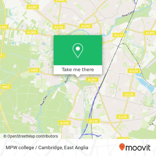 MPW college / Cambridge map
