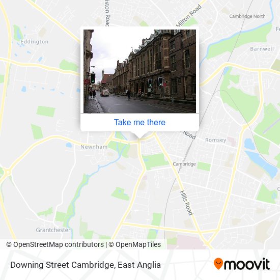 Downing Street Cambridge map