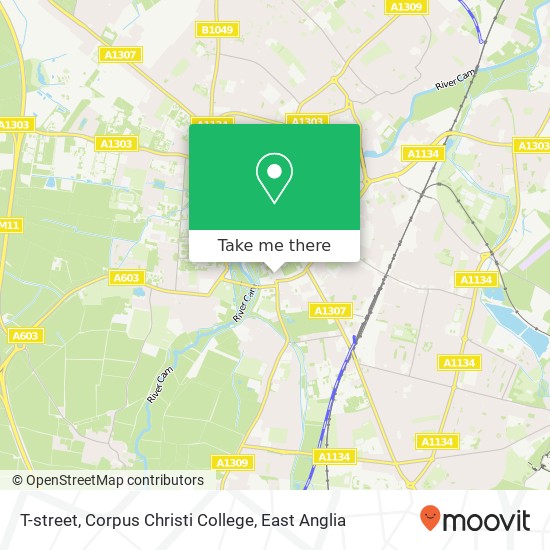 T-street, Corpus Christi College map