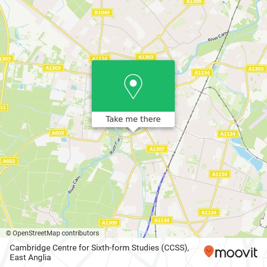 Cambridge Centre for Sixth-form Studies (CCSS) map