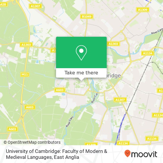 University of Cambridge: Faculty of Modern & Medieval Languages map