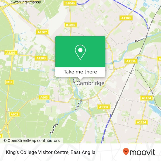 King's College Visitor Centre map