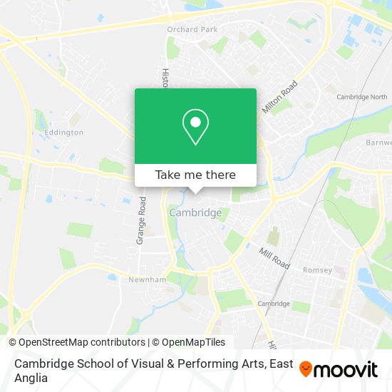 Cambridge School of Visual & Performing Arts map
