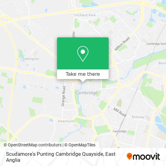 Scudamore's Punting Cambridge Quayside map