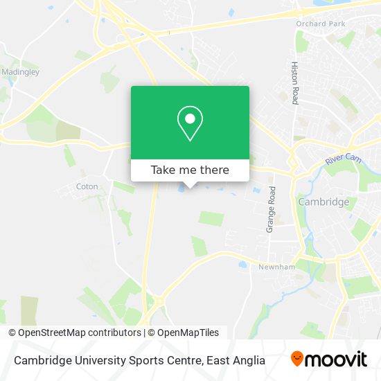 Cambridge University Sports Centre map