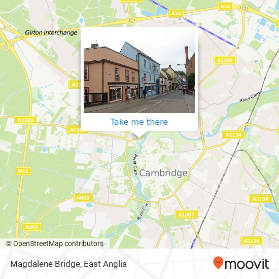 Magdalene Bridge map