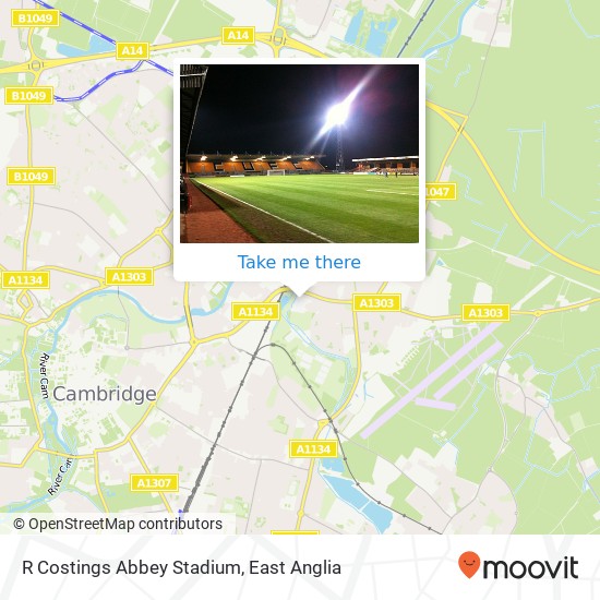 R Costings Abbey Stadium map