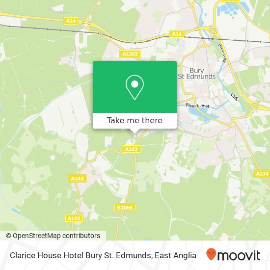 Clarice House Hotel Bury St. Edmunds map